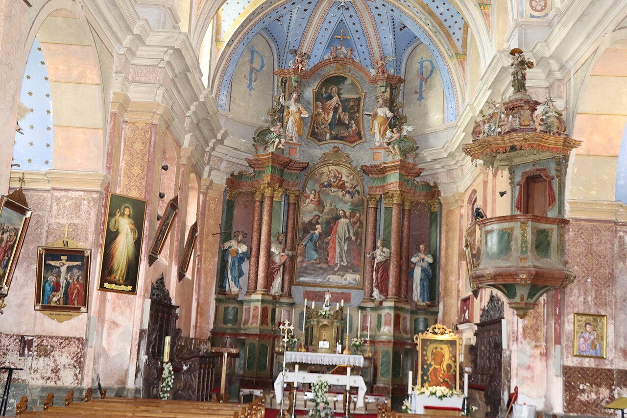 Inside the church of Saints Peter and Paul